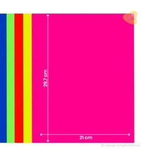 Florescent Sheets Colourful Multicolored  - A4 SIZE Paper