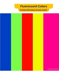 Florescent Sheets Colourful Multicolored  - A4 SIZE Paper