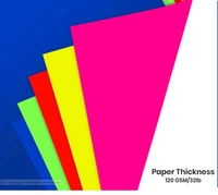Florescent Sheets Colourful Multicolored  - A4 SIZE Paper