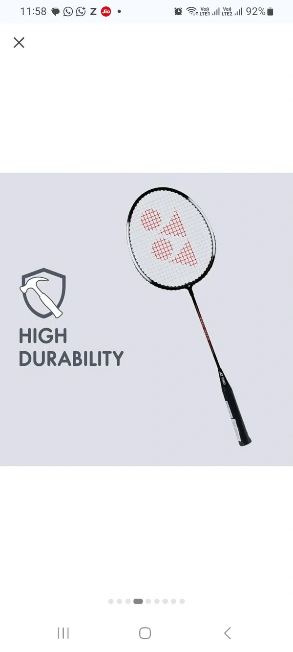 YONEX GR 303i Aluminium Strung Badminton Racket with Full Racket Cover (White) | for Beginners | 83 Grams | High Durability - bronze