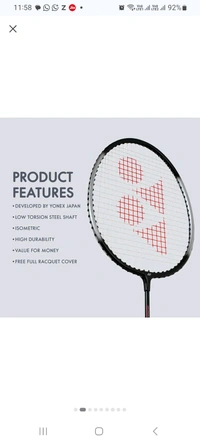 YONEX GR 303i Aluminium Strung Badminton Racket with Full Racket Cover (White) | for Beginners | 83 Grams | High Durability - bronze