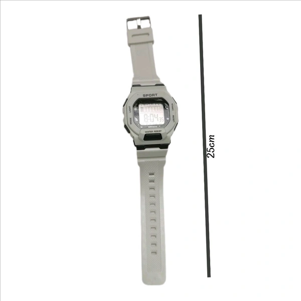 Digital Sports Watch - White, Free Size
