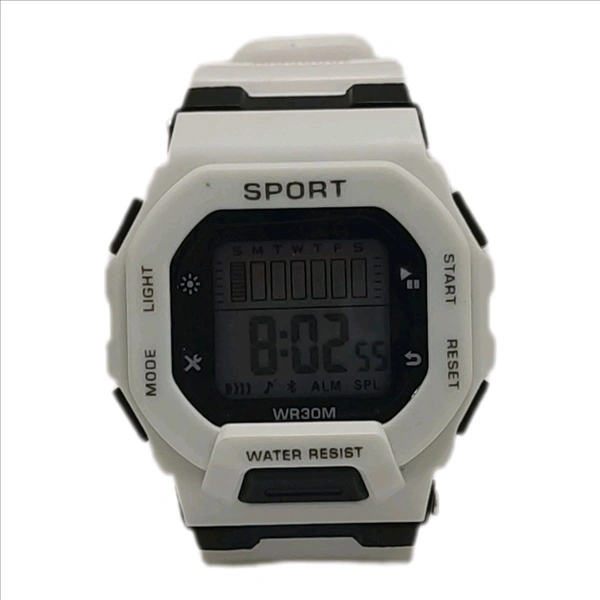 Digital Sports Watch - White, Free Size