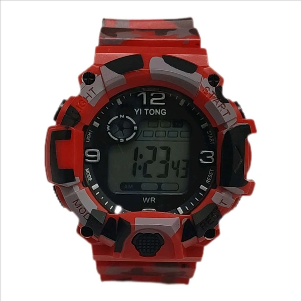 Kids Digital Sports Watch - Red, Free Size
