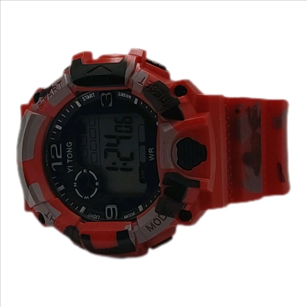 Kids Digital Sports Watch - Red, Free Size