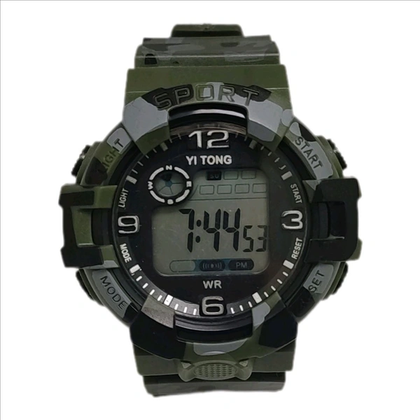 Kids Digital Sports Watch - Green, Free Size