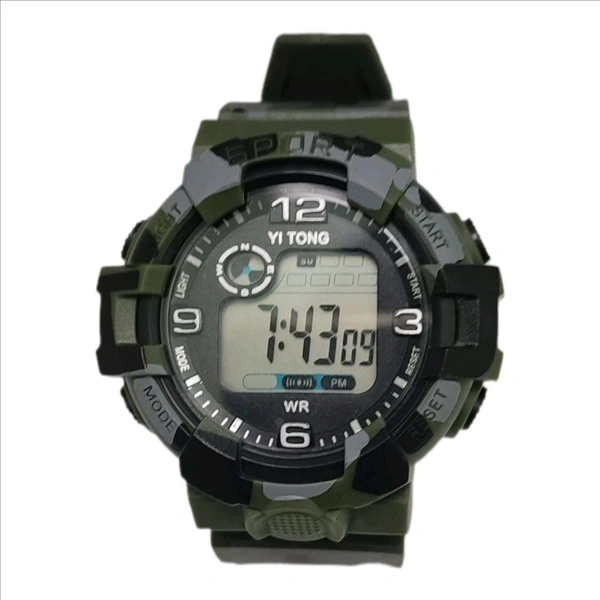 Kids Digital Sports Watch - Green, Free Size