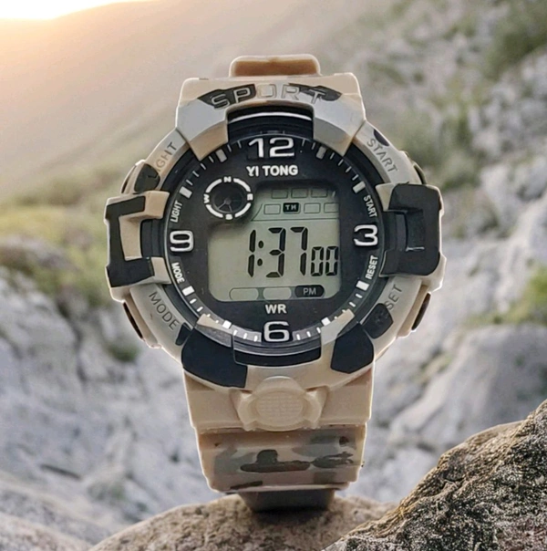 Kids Digital Sports Watch - Military colour, Free Size