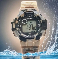 Kids Digital Sports Watch - Military colour, Free Size