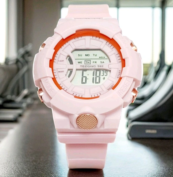 Girls Digital Sports Watch - Pink Lace