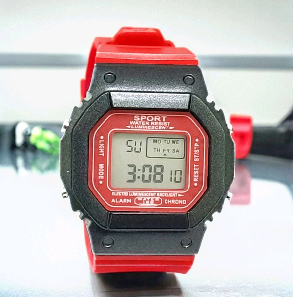 Digital Vintage Model Watch                                                        Free Delivery - Red, Free Size