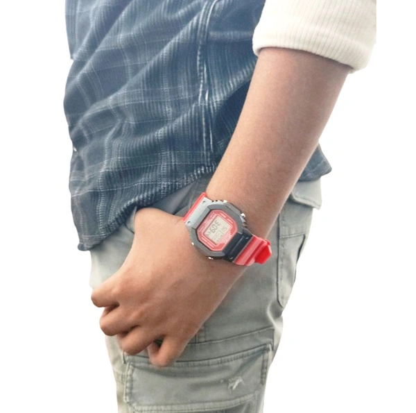 Digital Vintage Model Watch                                                        Free Delivery - Red, Free Size