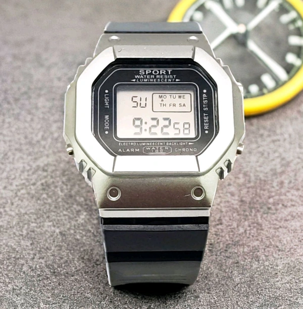 Digital Vintage Model Watch                                                        Free Delivery - Free Size, Black