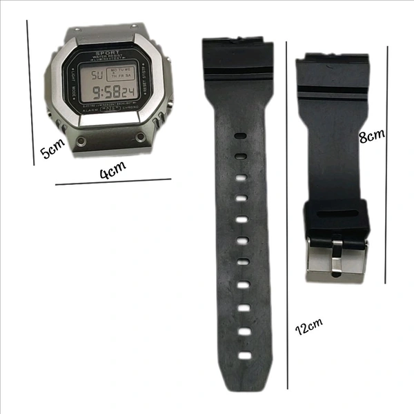 Digital Vintage Model Watch                                                        Free Delivery - Free Size, Black