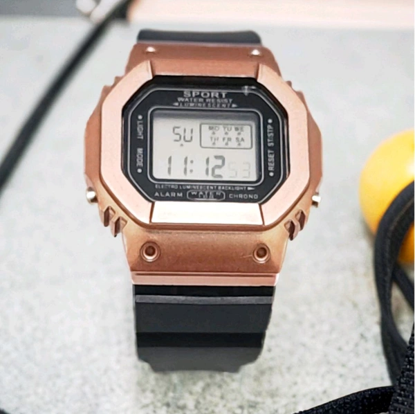 Digital Vintage Model Watch                                                        Free Delivery - Black, Free Size