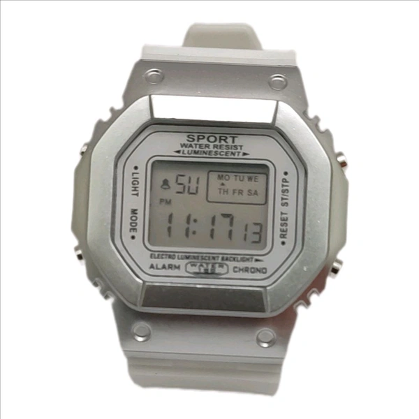 Digital Vintage Model Watch                                                        Free Delivery - White, Free Size