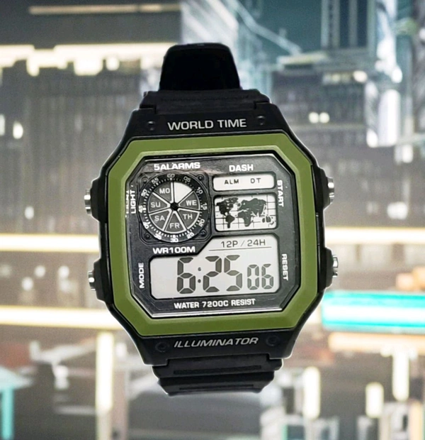 Digital Trending Watch - Black, Free Size