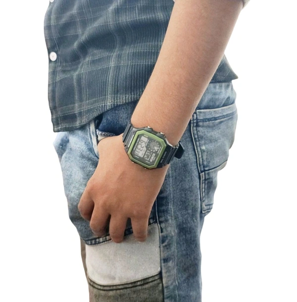 Digital Trending Watch - Black, Free Size