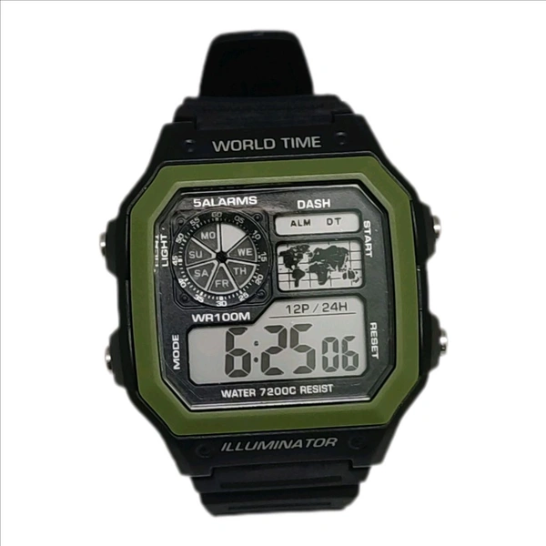 Digital Trending Watch - Black, Free Size