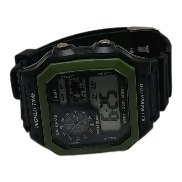 Digital Trending Watch - Black, Free Size