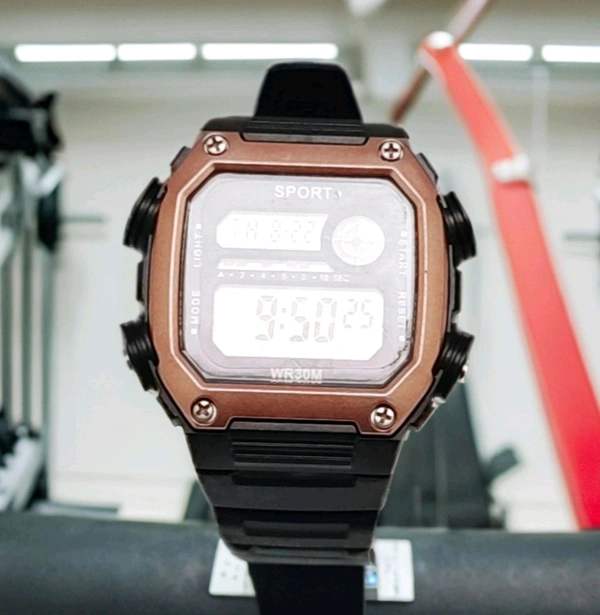 Digital Trending Watch - Raw Sienna, Free Size