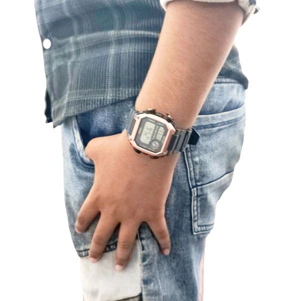 Digital Trending Watch - Raw Sienna, Free Size