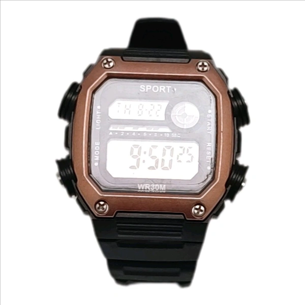 Digital Trending Watch - Raw Sienna, Free Size