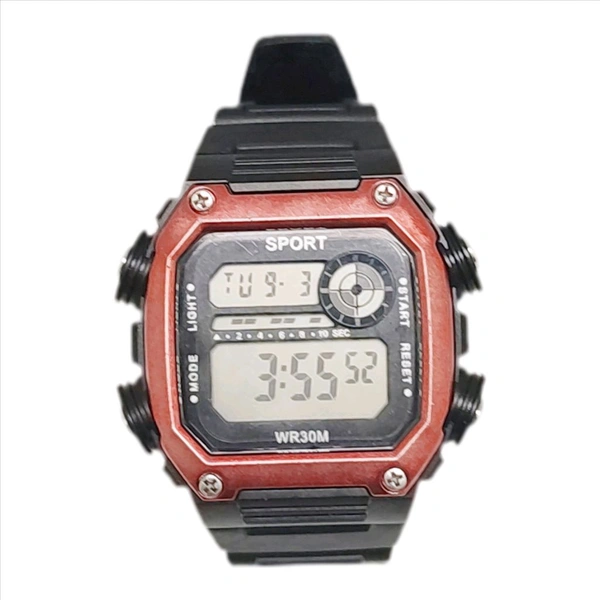 Digital Trending Watch - Red, Free Size