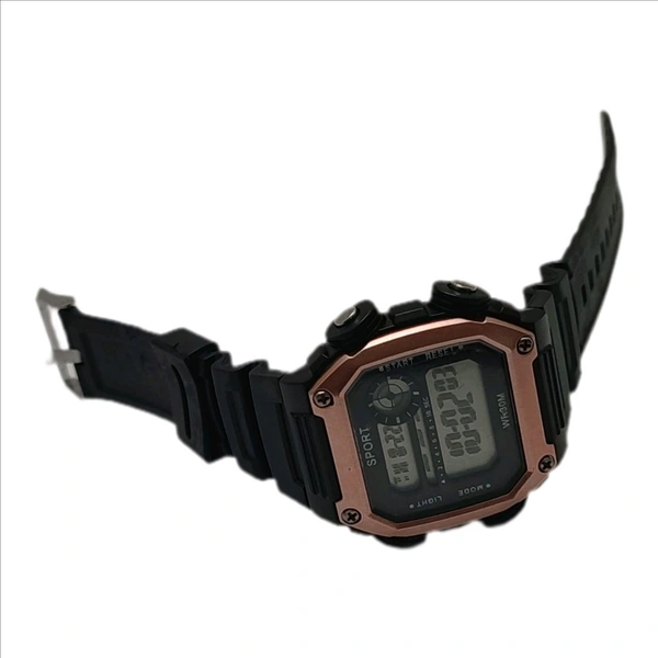 Digital Trending Watch - Raw Sienna, Free Size