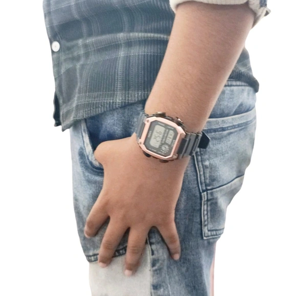 Digital Trending Watch - Raw Sienna, Free Size
