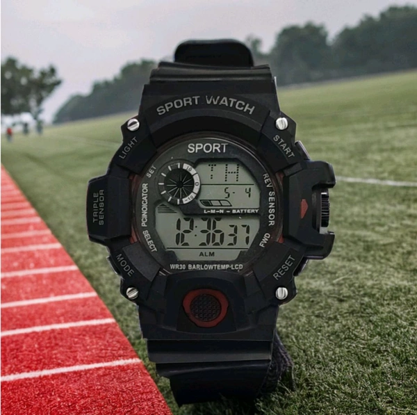 Sports Digital watch - Black, Free Size