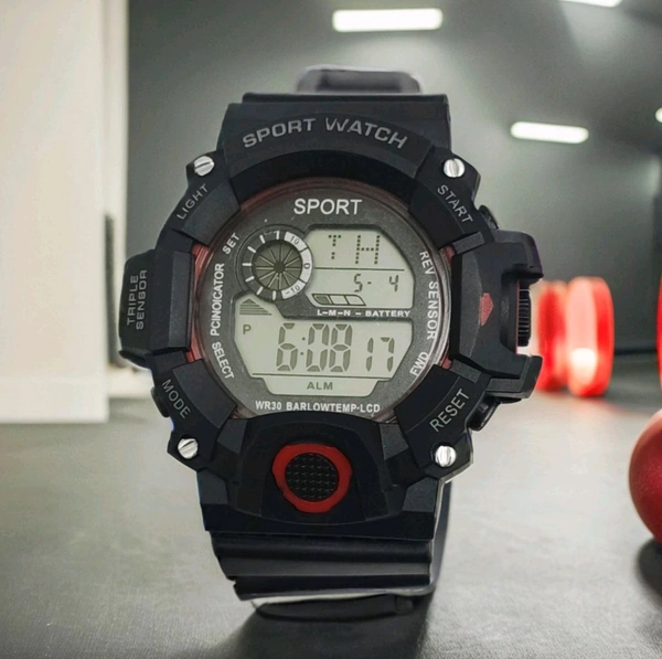 Sports Digital watch - Black, Free Size