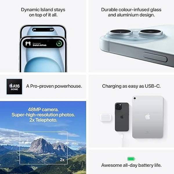Apple IPhone 15 - Picton Blue