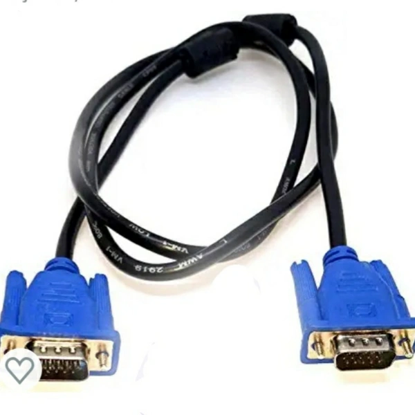 Male to Male VGA Cable 1 Meter, Support PC/Monitor/LCD/LED, Plasma, Projector, TFT