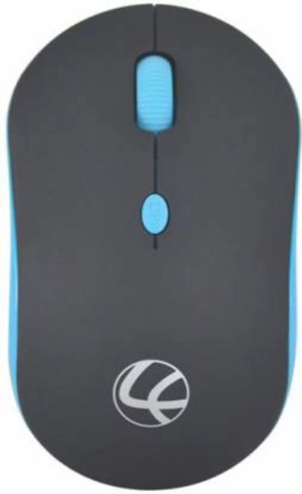 Lapcare Safari 2.4G 1600 DPI Wireless Optical Mouse with Fast Scroll (Black/Blue)