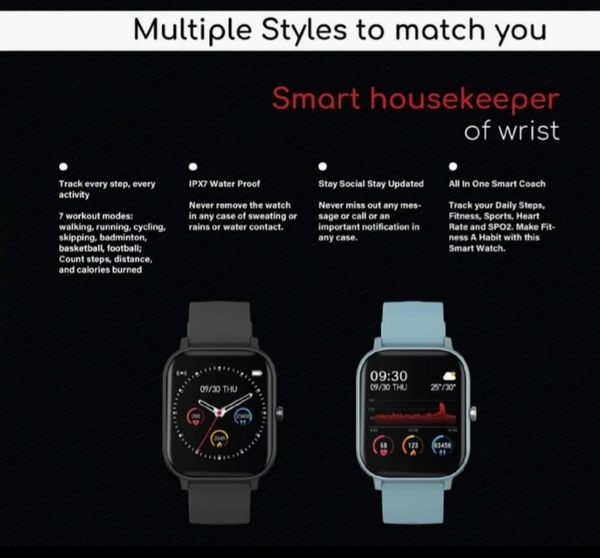 Fire Boltt SMART WATCH 1.4"Spo2 - Blue Black Grey Pink & Gold