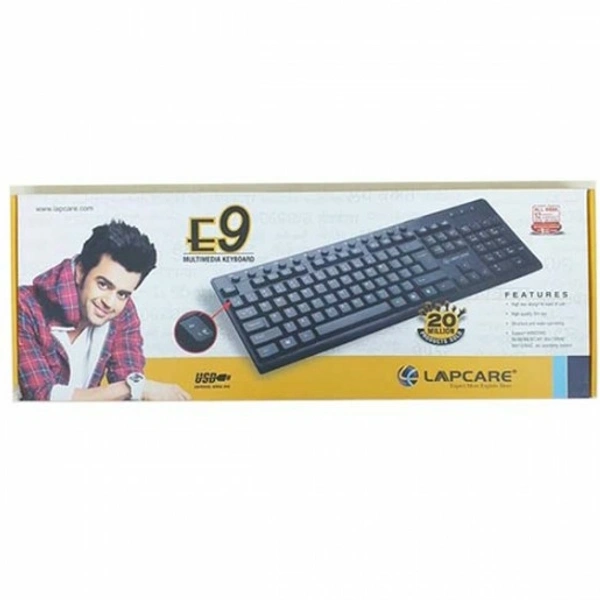 Lapcare E9 Multimedia Keyboard.  - Black