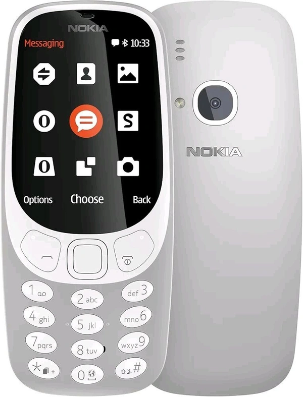 Nokia 3310 Dual SIM Keypad Phone with MP3 Player, Wireless FM Radio and Rear Camera Renewed - Gray