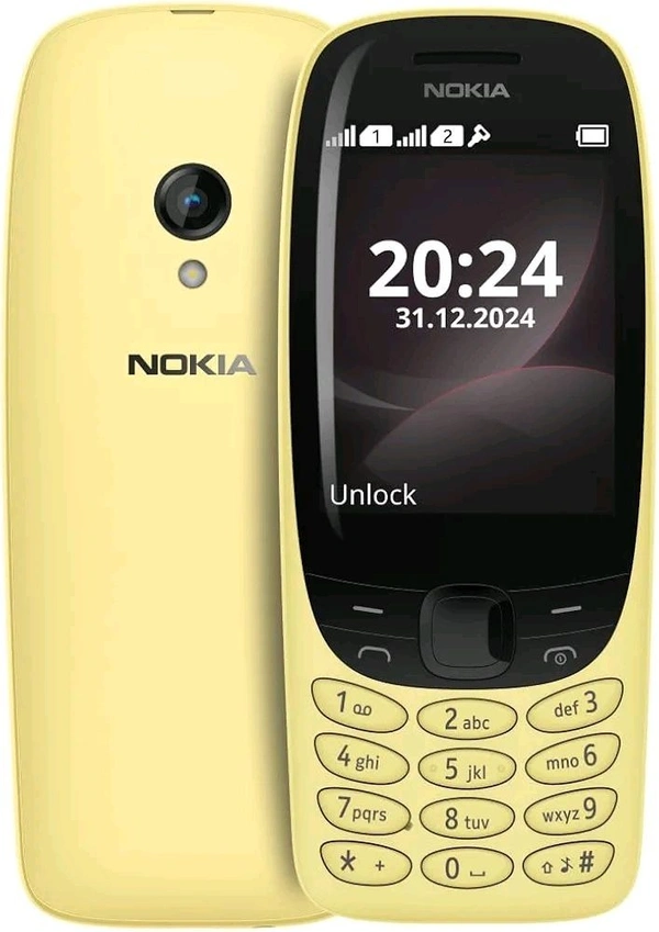 Nokia 6310 Dual SIM Keypad Phone with a 2.8” Screen, Wireless FM Radio and Rear Camera with Flash - Yellow