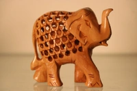 Wooden Elephant  - Medium