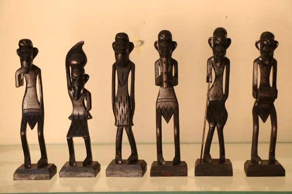 African Wood Carvings  - Free Size, Black