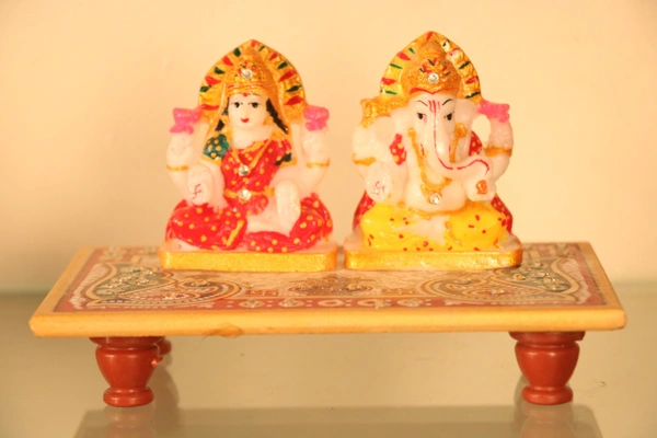 Laxmi & Ganpati With Stand  - Medium