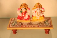Laxmi & Ganpati With Stand  - Medium
