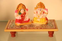Laxmi & Ganpati With Stand  - Medium
