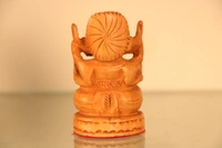 INDICAST Wood Lord Ganesha Car Dashboard Idol Small Ganpati Statue - Small