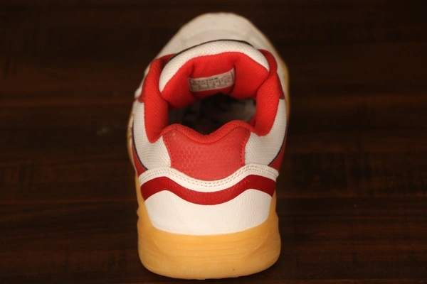 Vector X Ranger Badminton/Court Shoes Plus Non Marking Crepe Rubber Outsole, Lightweight & Comfort Shoe - 8UK, White & Red