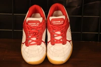 Vector X Ranger Badminton/Court Shoes Plus Non Marking Crepe Rubber Outsole, Lightweight & Comfort Shoe - 8UK, White & Red
