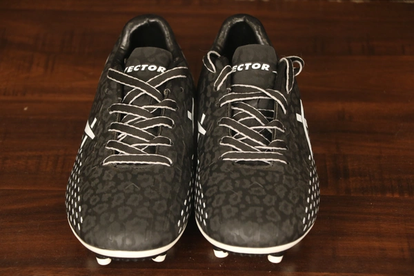 VECTOR X Kick X Football Shoes with Socks & Shinguard Football Shoes for Men (Black,5) - 5UK, Black