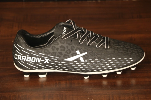 VECTOR X Kick X Football Shoes with Socks & Shinguard Football Shoes for Men (Black,5) - 5UK, Black