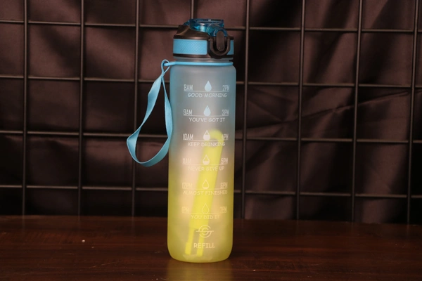 SOLARA Sipper Water Bottle 1 Ltr - Normal, Blue + Yellow